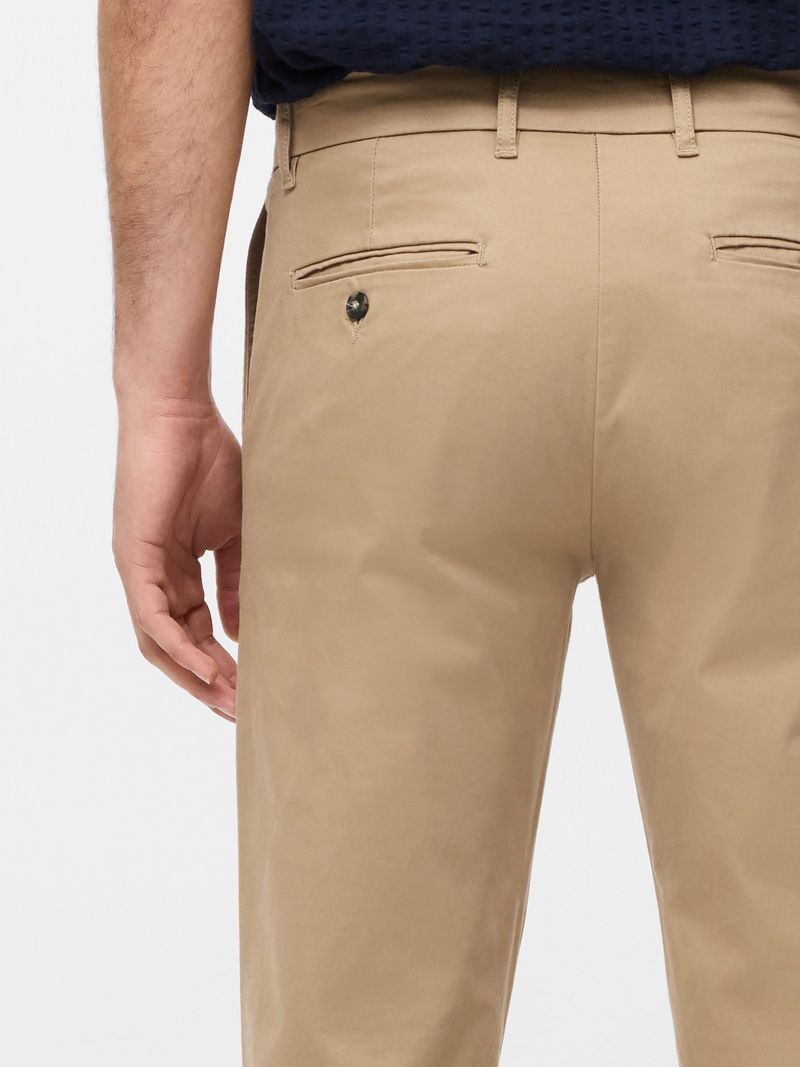 Regular stretch cotton chino pants