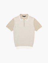 Diamond pattern polo shirt