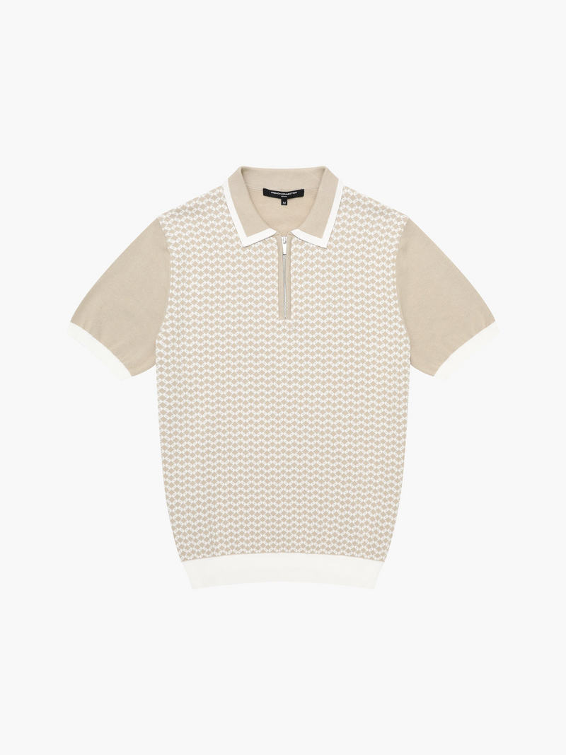 Diamond pattern polo shirt