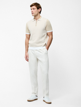 Diamond pattern polo shirt