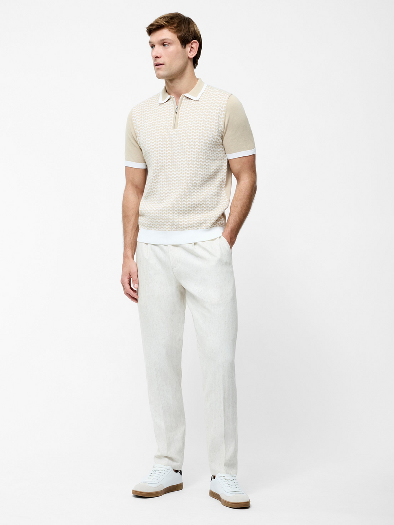 Diamond pattern polo shirt