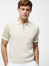 Diamond pattern polo shirt