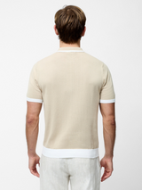 Diamond pattern polo shirt