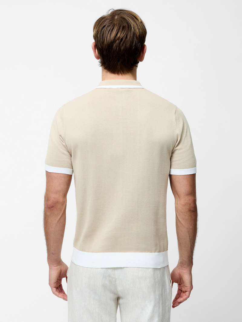 Diamond pattern polo shirt