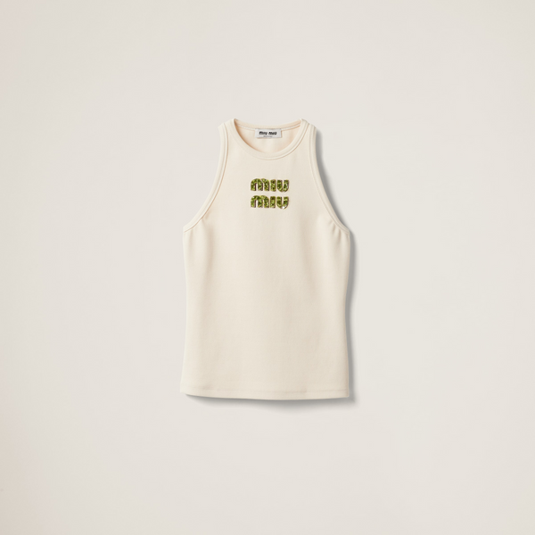 Miu Miu  Embroided Tank top