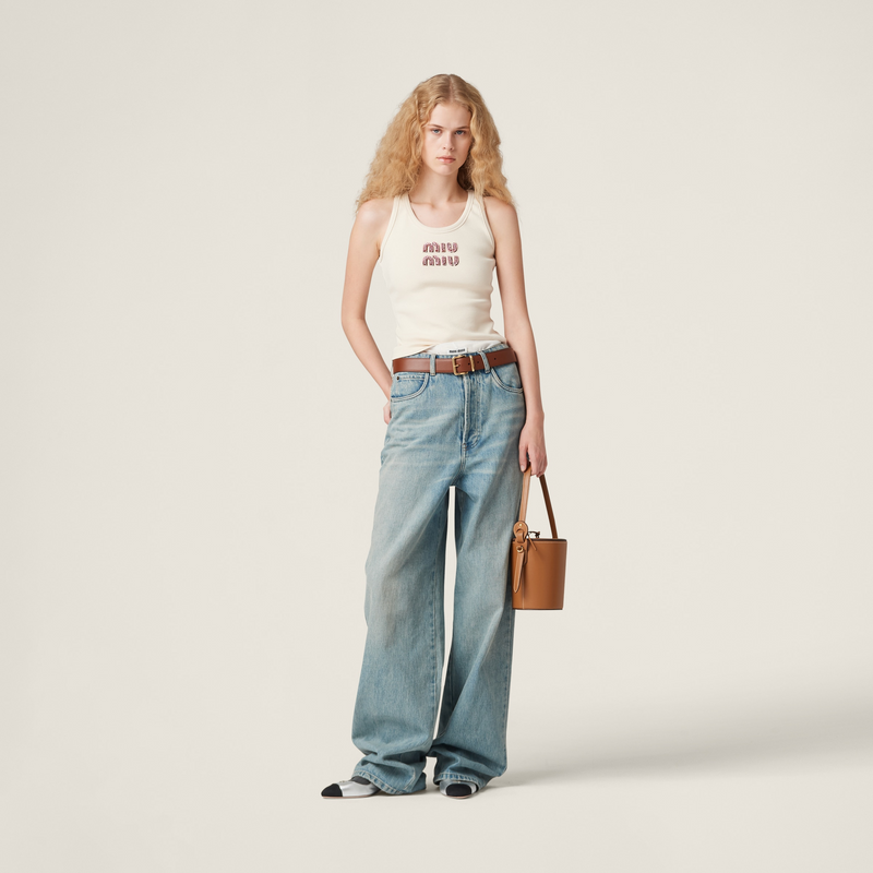 Miu Miu  Embroided Tank top